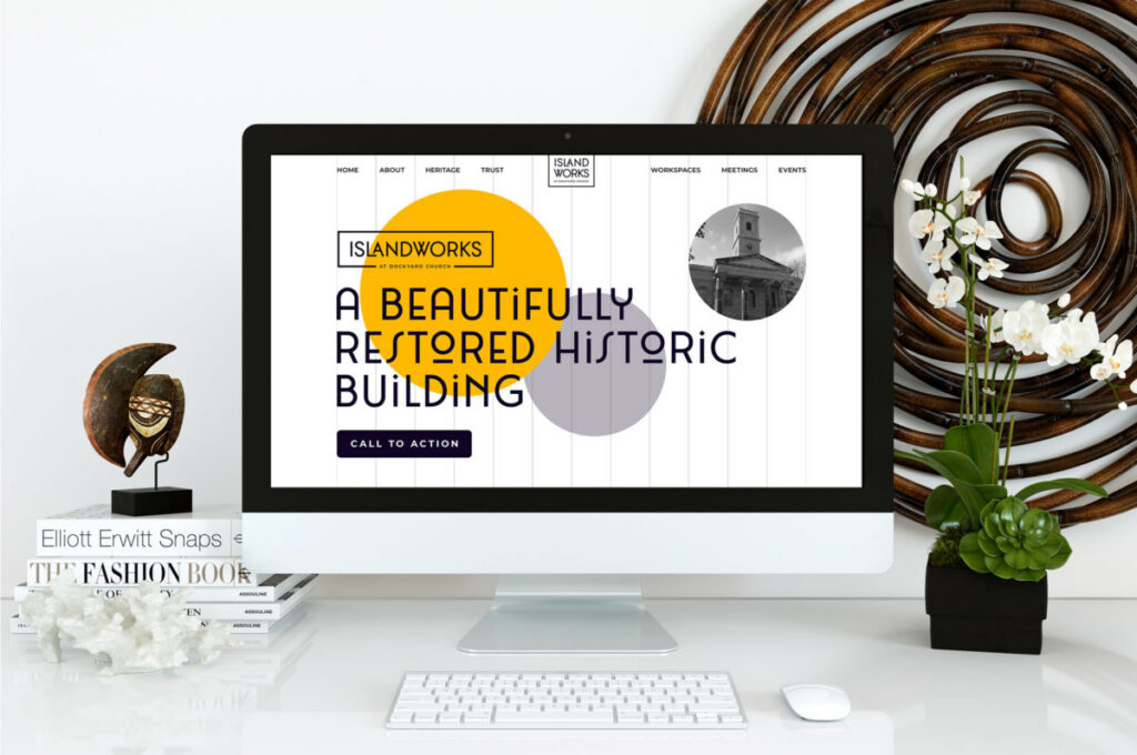 Website concept on an iMac.